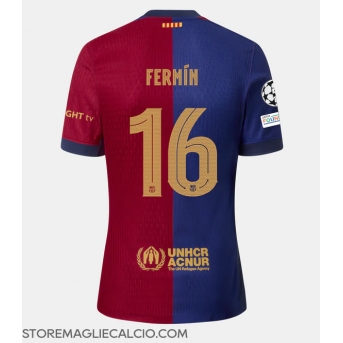 Barcelona Fermin Lopez #16 Maglia Gara Casa Repliche 2024-25 Maniche Corte